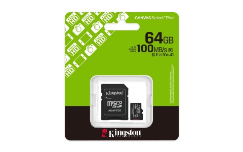 Kingston KINGSTON microSDXC 64GB Canvas Select Plus 3 + ADP