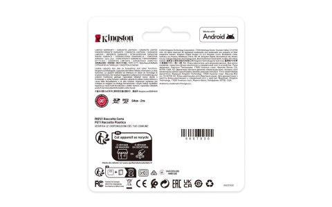 Kingston KINGSTON microSDXC 64GB Canvas Select Plus Gen3