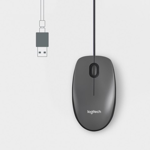 Logitech Mysz Logitech M100 Black