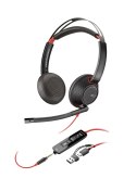 POLY Słuchawki Poly Blackwire 5220 Stereo USB-C Headset +3.5mm Plug +USB-C/A Adapter Retail Packaging