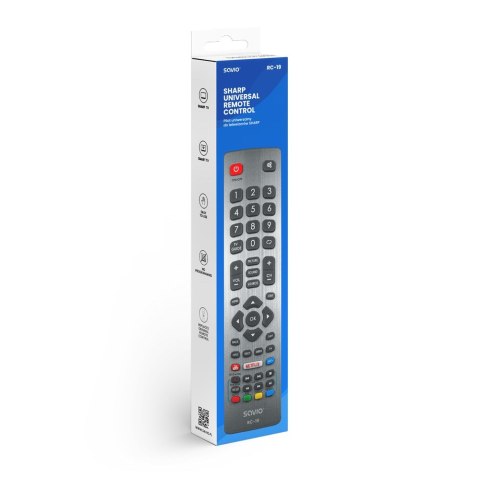 SAVIO SAVIO PILOT UNIWERSALNY/ZAMIENNIK DO TV SHARP-SMART TV RC-19 SAVIO SAVIO PILOT UNIWERSALNY/ZAMIENNIK DO TV SHARP-SMART TV RC-19