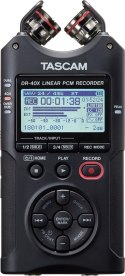 TASCAM Tascam DR-40X - Przenośny rejestrator cyfrowy z interfejsem USB, zapisujący 2 x stereo, 2 GB karta SD
