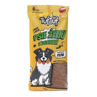 TufTuf Tuf Tuf Psie żelki - paski drobiowe 6szt.