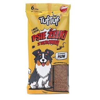 TufTuf Tuf Tuf Psie żelki - paski wołowe 6szt.