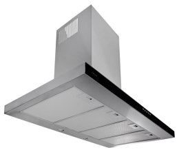 AKPO Okap kominowy AKPO WK-4 FENIKS SLIM GLASS 90 (435,6 m3/h; 900mm; kolor czarny)