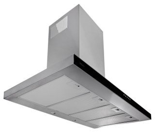 AKPO Okap kominowy AKPO WK-4 FENIKS SLIM GLASS 90 (435,6 m3/h; 900mm; kolor czarny)