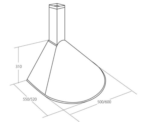 AKPO Okap kominowy AKPO WK-5 RONDO TURBO 60 BIAŁY (600mm; kolor biały) AKPO Okap kominowy AKPO WK-5 RONDO TURBO 60 BIAŁY (600mm; kolor biały)