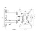 Maclean MACLEAN UCHWYT DO TELEWIZORA LUB MONITORA, MAX. VESA 200X200, 23-43", 30KG, CZARNY MC-418