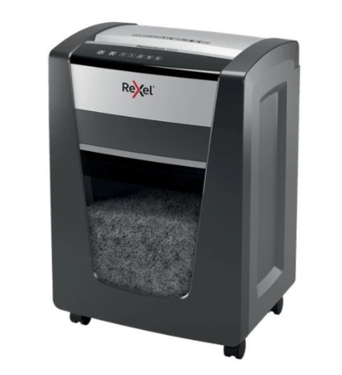 REXEL Rexel Niszczarka Momentum M515, P-5, 30L, 15 kartek, tnie na ścinki 2 x 15 mm, czarna REXEL Rexel Niszczarka Momentum M515, P-5, 30L, 15 kartek, tnie na ścinki 2 x 15 mm, czarna