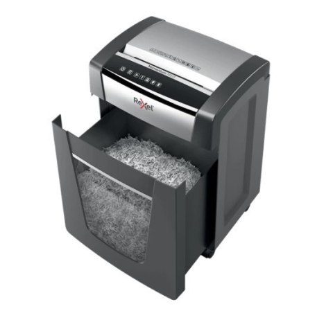 REXEL Rexel Niszczarka Momentum M515, P-5, 30L, 15 kartek, tnie na ścinki 2 x 15 mm, czarna REXEL Rexel Niszczarka Momentum M515, P-5, 30L, 15 kartek, tnie na ścinki 2 x 15 mm, czarna