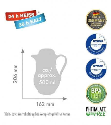 ROTPUNKT ROTPUNKT DZBANEK TERMOS, 0,5 L, IVORY (ECRU) 530IV ROTPUNKT ROTPUNKT DZBANEK TERMOS, 0,5 L, IVORY (ECRU) 530IV