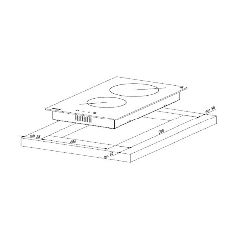 AKPO Płyta ceramiczna AKPO PKA 30830/2 czarna AKPO Płyta ceramiczna AKPO PKA 30830/2 czarna