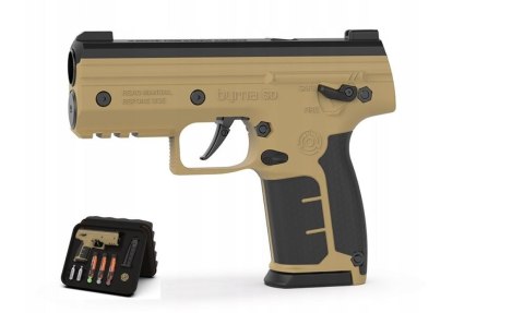 Byrna Pistolet na kule gumowe i pieprzowe BYRNA SD TAN k.68 CO2 8g zestaw (SK68300-TAN)