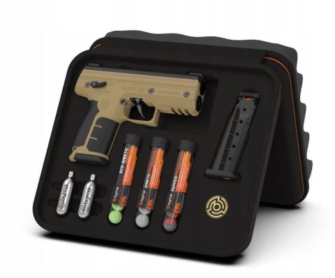 Byrna Pistolet na kule gumowe i pieprzowe BYRNA SD TAN k.68 CO2 8g zestaw (SK68300-TAN)