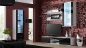 Cama MEBLE Witryna SOHO S1 biały/ czarny połysk