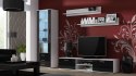 Cama MEBLE Witryna SOHO S1 biały/ czarny połysk