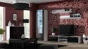 Cama MEBLE Witryna SOHO S1 biały/ czarny połysk