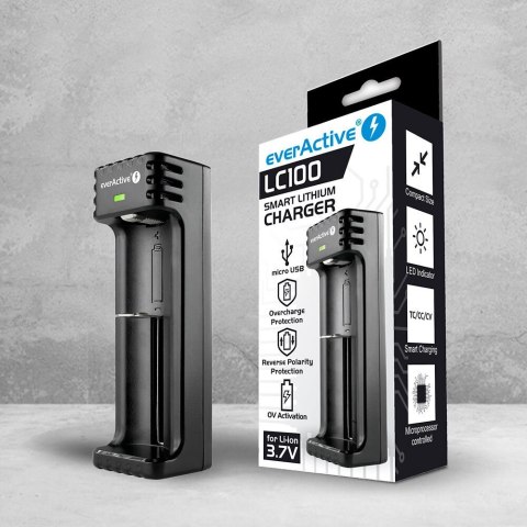 EverActive EVERACTIVE ŁADOWARKA DO AKUMULATORÓW CYLINDRYCZNYCH LI-ION LC100 EverActive EVERACTIVE ŁADOWARKA DO AKUMULATORÓW CYLINDRYCZNYCH LI-ION LC100