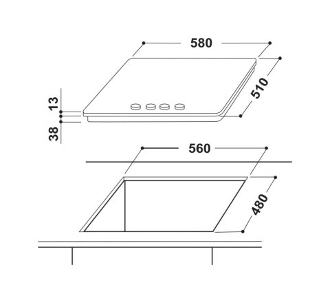 Indesit Płyta gazowa INDESIT THP 641 IX/I