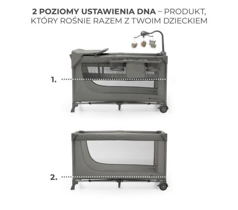 KinderKraft KinderKraft Łóżeczko turystyczne JOY 2 DARK GREY KinderKraft KinderKraft Łóżeczko turystyczne JOY 2 DARK GREY
