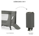 KinderKraft KinderKraft Łóżeczko turystyczne JOY 2 DARK GREY