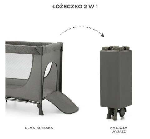 KinderKraft KinderKraft Łóżeczko turystyczne JOY 2 DARK GREY KinderKraft KinderKraft Łóżeczko turystyczne JOY 2 DARK GREY