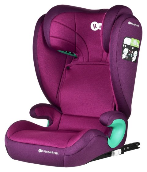 KinderKraft Kinderkraft Fotel Junior Fix 2 i-Size 100-150cm Cherry Pearl KinderKraft Kinderkraft Fotel Junior Fix 2 i-Size 100-150cm Cherry Pearl