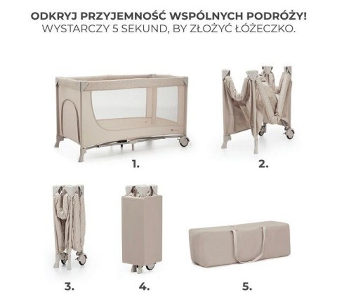 KinderKraft Kinderkraft Joy 2 łóżeczko turystyczne beżowy KinderKraft Kinderkraft Joy 2 łóżeczko turystyczne beżowy