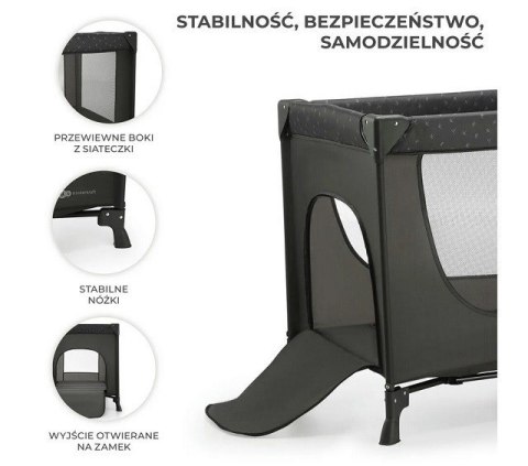 KinderKraft Kinderkraft Łóżeczko turystyczne JOY LIGHT GREY KinderKraft Kinderkraft Łóżeczko turystyczne JOY LIGHT GREY