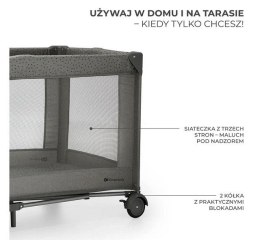 KinderKraft Kinderkraft Łóżeczko turystyczne Joy 2 ciemnoszary