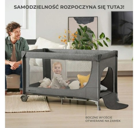 KinderKraft Kinderkraft Łóżeczko turystyczne Joy 2 ciemnoszary KinderKraft Kinderkraft Łóżeczko turystyczne Joy 2 ciemnoszary