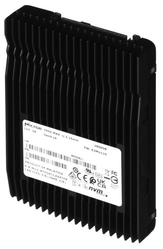 Micron Dysk SSD Micron 7450 MAX 1.6TB U.3 (15mm) NVMe Gen4 MTFDKCC1T6TFS-1BC1ZABYYR (DWPD 3)