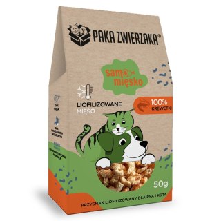 PAKA ZWIERZAKA Paka Zwierzaka Samo Mięsko krewetki przysmak 50g