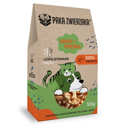 PAKA ZWIERZAKA Paka Zwierzaka Samo Mięsko krewetki przysmak 50g PAKA ZWIERZAKA Paka Zwierzaka Samo Mięsko krewetki przysmak 50g