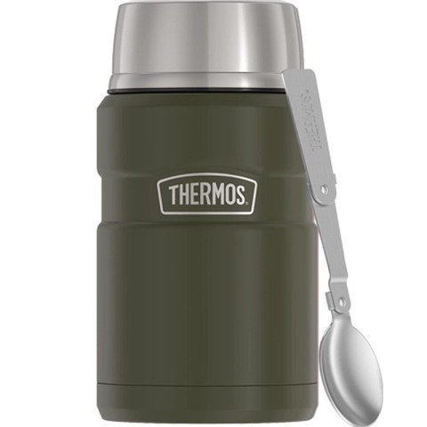 Thermos Termos na jedzenie 710 ml z składaną łyżką i kubkiem THERMOS - zieleń wojskowa