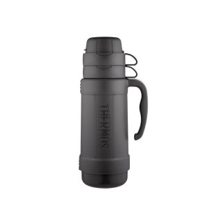 Thermos Termos szklany z dwoma kubkami 1l black 194530 THERMOS