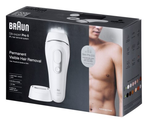 Braun Depilator Braun Silk-expert Pro 5 PL5145 IPL biało-srebrny Braun Depilator Braun Silk-expert Pro 5 PL5145 IPL biało-srebrny