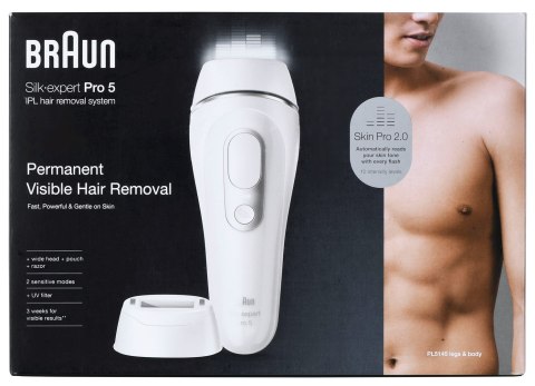 Braun Depilator Braun Silk-expert Pro 5 PL5145 IPL biało-srebrny Braun Depilator Braun Silk-expert Pro 5 PL5145 IPL biało-srebrny