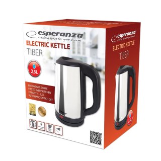Esperanza ESPERANZA CZAJNIK ELEKTRYCZNY TIBER 2.5 L SREBRNY MATOWY EKK036X