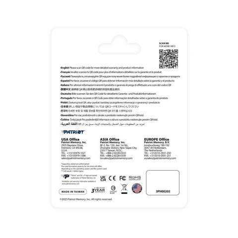 Patriot Memory Patriot FLASHDRIVE Tab T560 128GB Dual USB 120MB/s