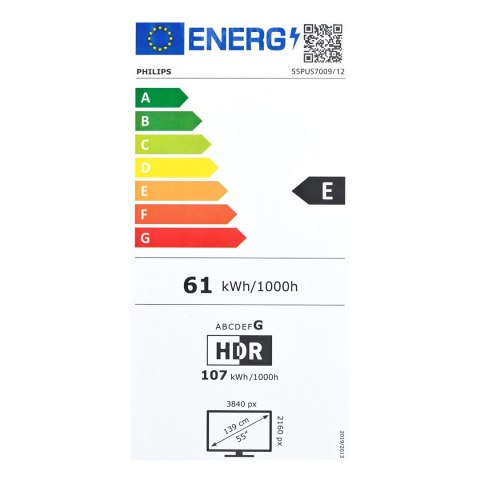 Philips Telewizor Philips 55PUS7009/12 LED 55'' 4K Ultra HD Titan OS Dolby Atmos Czarny Philips Telewizor Philips 55PUS7009/12 LED 55'' 4K Ultra HD Titan OS Dolby Atmos Czarny
