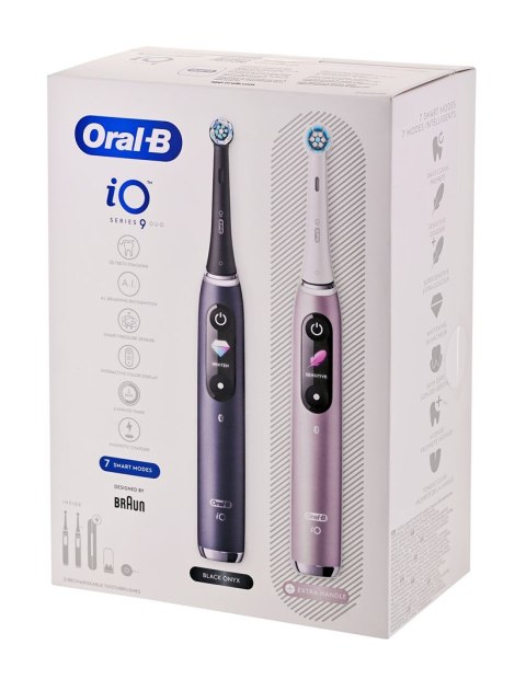 Braun Szcoteczka Oral-B iO Series 9 Duo Black Onyx/Rose Braun Szcoteczka Oral-B iO Series 9 Duo Black Onyx/Rose