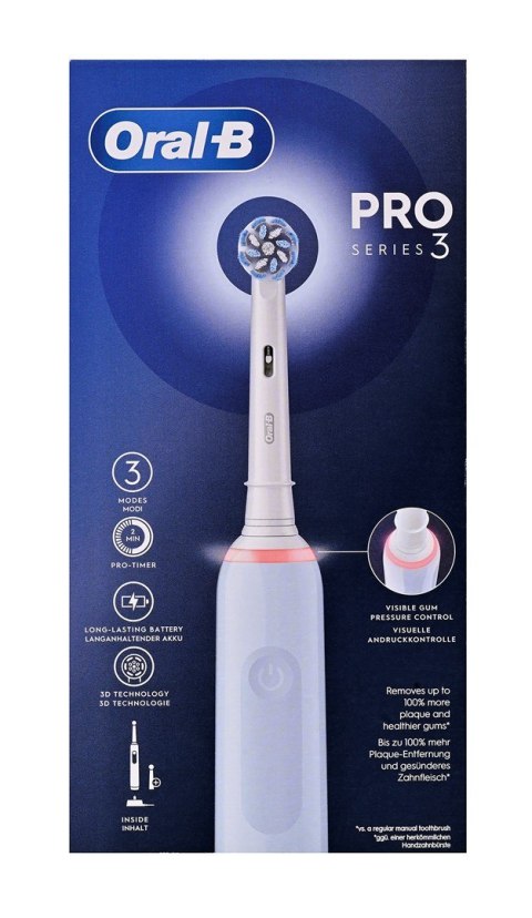 Braun Szczoteczka Oral-B PRO 3 3000 Sensitive Clean Blue Braun Szczoteczka Oral-B PRO 3 3000 Sensitive Clean Blue