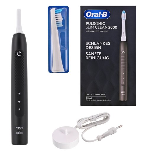 Braun Szczoteczka Oral-B PULSONIC SLIM CLEAN 2000 czarna Braun Szczoteczka Oral-B PULSONIC SLIM CLEAN 2000 czarna