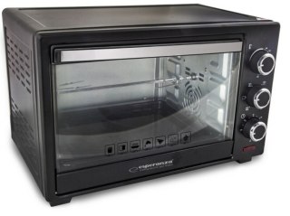 Esperanza Mini piekarnik z konwekcją i rożnem Esperanza NAPOLI EKO006 (Pokrętło; 1600W; kolor czarny) (WYPRZEDAŻ)