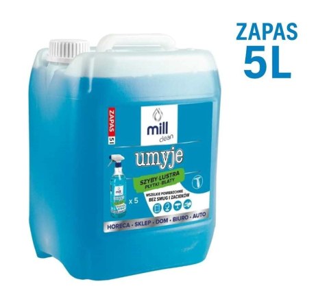 MADONIS MILL CLEAN UMYJE 5 litrów. Płyn do mycia szyb, luster, glazury, płytek, blatów. Wszelkie powierzchnie bez smug i zacieków. Duży MADONIS MILL CLEAN UMYJE 5 litrów. Płyn do mycia szyb, luster, glazury, płytek, blatów. Wszelkie powierzchnie bez smug i zacieków. Duży