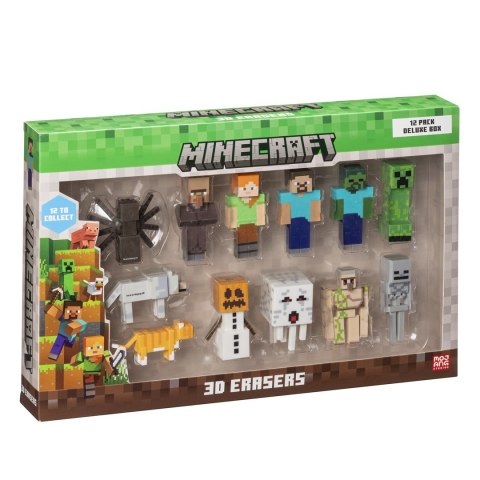 P.M.I. Kids World MINECRAFT 3D ERASERS - 12 PACK DELUXE BOX