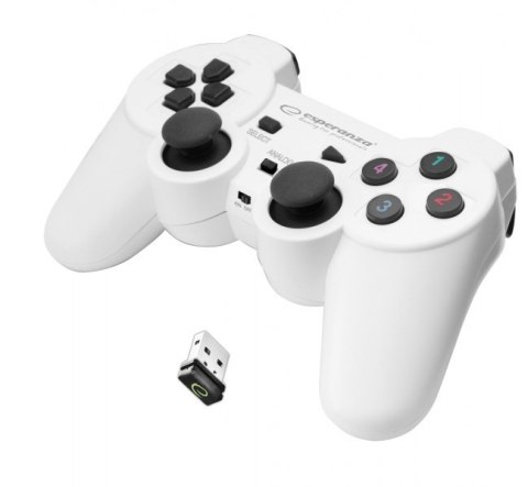 Esperanza Gamepad bezprzewodowy Esperanza GLADIATOR EGG108W (PC, PS3; kolor biały) (WYPRZEDAŻ) Esperanza Gamepad bezprzewodowy Esperanza GLADIATOR EGG108W (PC, PS3; kolor biały) (WYPRZEDAŻ)