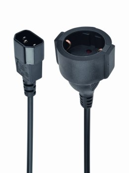 GEMBIRD Adapter GEMBIRD PC-SFC14M-01 (C14 / IEC C14 / IEC 320 C14 M - Schuko, Shuko F; 0,15m; kolor czarny)
