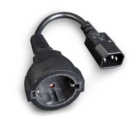 GEMBIRD Adapter GEMBIRD PC-SFC14M-01 (C14 / IEC C14 / IEC 320 C14 M - Schuko, Shuko F; 0,15m; kolor czarny) GEMBIRD Adapter GEMBIRD PC-SFC14M-01 (C14 / IEC C14 / IEC 320 C14 M - Schuko, Shuko F; 0,15m; kolor czarny)
